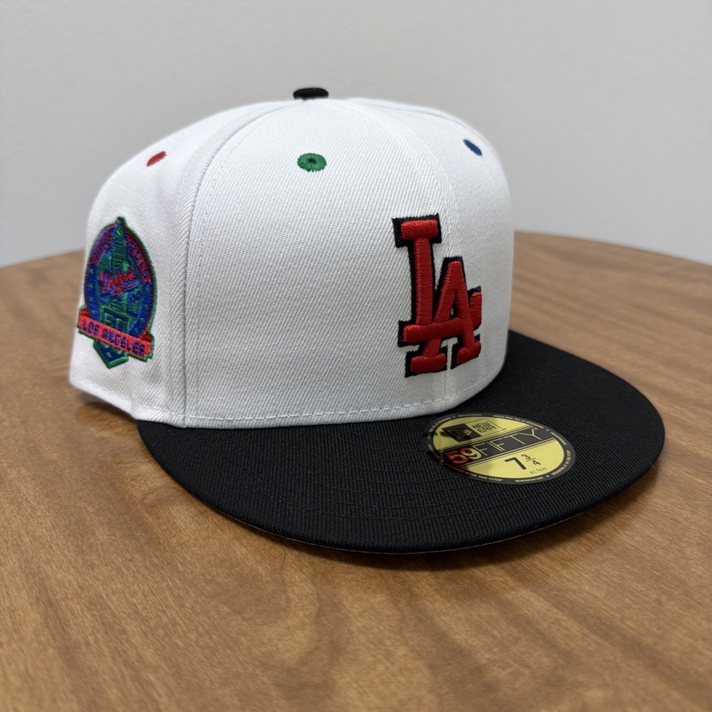 New Era Los Angeles Dodgers Primary Eye 60th Ani 59FIFTY Hat Size 7 3/4 Gray UV